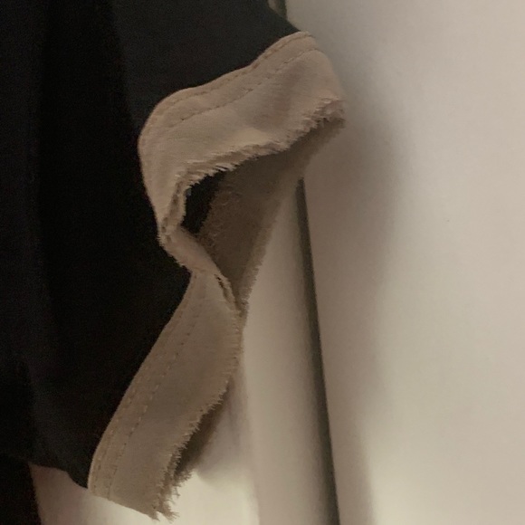 Black Round Neck Soft T-Shirt With Brown Trim - Picture 6 of 7